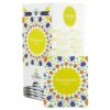 Opakowanie herbaty rumiankowej Camomile Infusion z kolorowym wzorem.